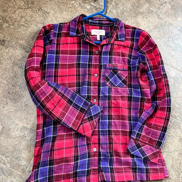 Victoria’s Secret pajama set, women's size XS, plaid  flannel - Picture 2 of 6